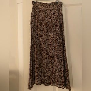 Reformation leopard midi skirt